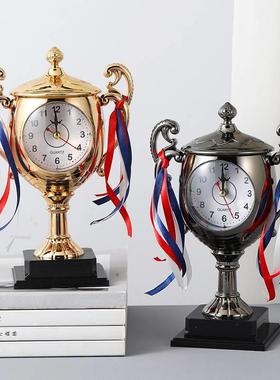 欧式奖杯闹钟学生床头定时闹铃闹表儿童小孩学习时钟节日生日礼品