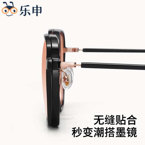 黑框近视眼镜框女款可配度数大框方框显脸小防蓝光配磁吸墨镜夹片 - 图2