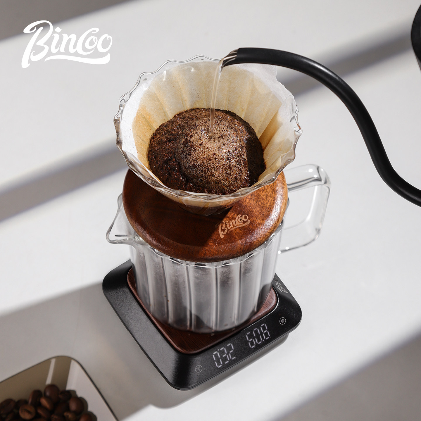 Bincoo咖啡意式电子称手冲专用迷你咖啡秤智能计时咖啡豆蝶称重,淘宝优惠券,粉丝福利购,淘宝优惠卷