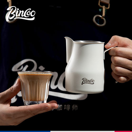 Bincoo意式咖啡拉花缸450ml拉花杯奶泡杯304不锈钢专业大肚打奶缸 - 图2