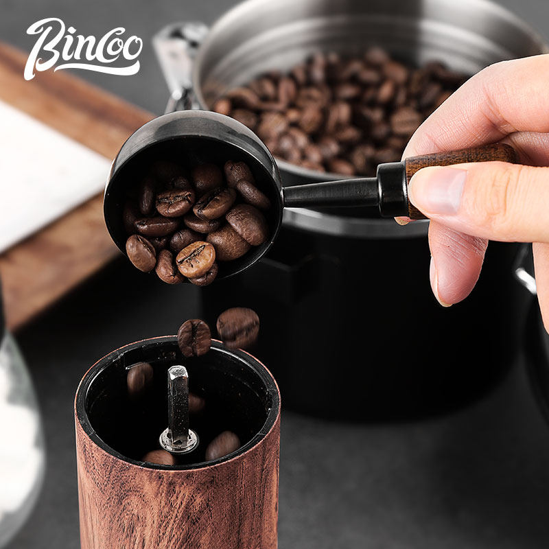 Bincoo咖啡勺304不锈钢盛咖啡豆专用克数勺长柄胡桃木咖啡粉量勺,淘宝优惠券,粉丝福利购,淘宝优惠卷