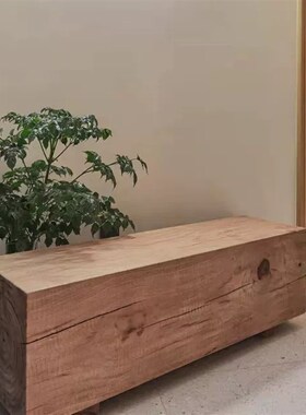 木桩实木墩子花架l花几原木置物摆件底座方形展示台踏板树桩坐凳