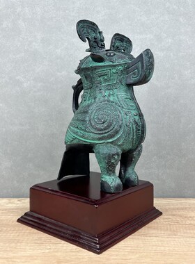 仿古青铜器摆件 安阳妇r好鸮尊鸟尊鸱鸮尊 河南博物院文创纪念品