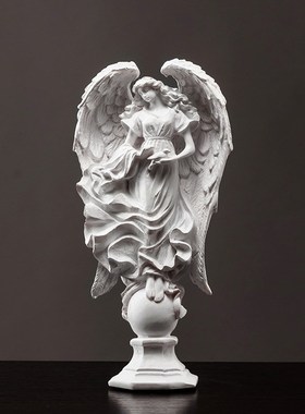 复古风祈祷天使i摆件家居装饰物品树脂客厅书柜摆设工艺品雕像摆