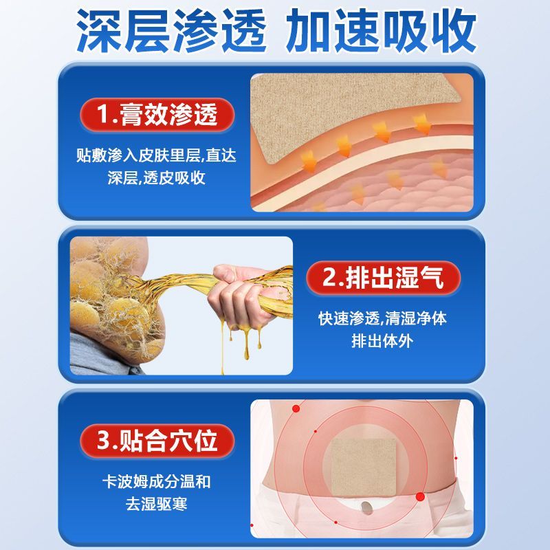 国药健康砭贴祛湿穴位贴去湿气排毒排体内湿寒祛寒除清湿贴YX13 - 图1