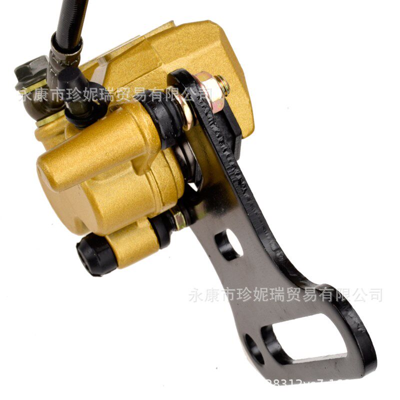 越野摩托车15mm后液压碟刹主缸卡钳脚刹车下泵总成SSR 70-200CC金 - 图1