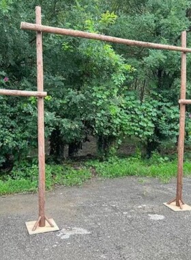 森系婚庆拱门木架子木桩花架爬藤架杉木杆白桦树干原木环创装饰架