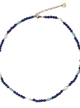 天然石珍珠项链法式温柔串珠颈链时尚复古简约气质高级感锁骨链女