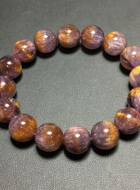 天然紫钛 激光23水晶手串 手链 单圈 男女款 饰品一物一图 礼物