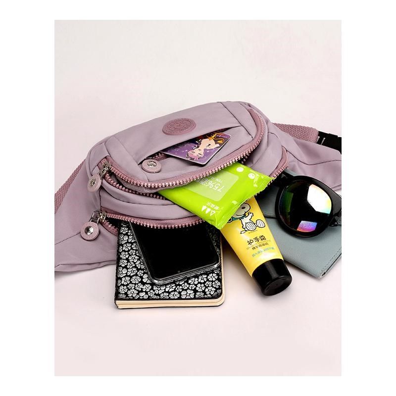 防水牛津布腰包女2024新款休闲多隔层收钱包胸包收银生意包小布包,淘宝优惠券,粉丝福利购,淘宝优惠卷