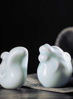 家居软装饰品十二生肖摆件陶瓷z鼠牛虎兔龙蛇马羊猴鸡狗猪新年礼