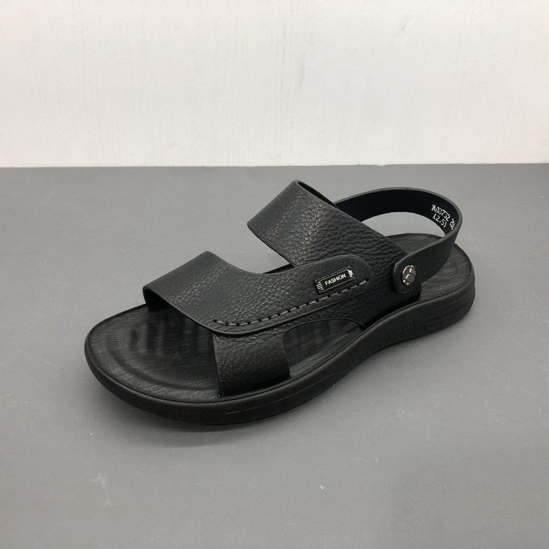 工厂新款断码真皮男鞋夏季平底休闲洋气时尚简约轻便牛皮男凉鞋,淘宝优惠券,粉丝福利购,淘宝优惠卷