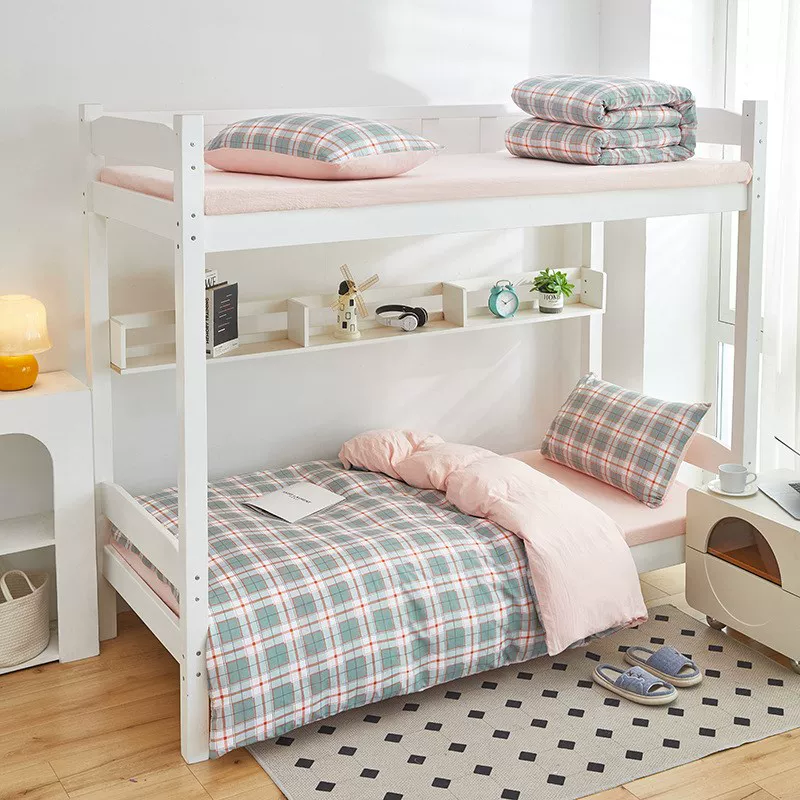 New Washed Cotton Student Door Three-Piece Set College Door D Bed Bed and Staff Door Single Bed