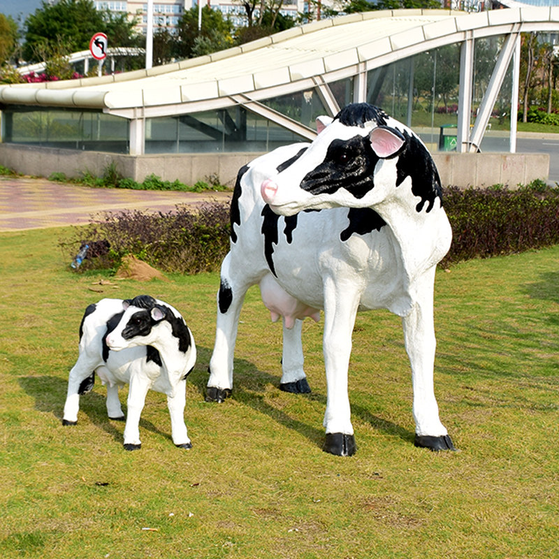 户外仿真奶牛园林景观装饰大摆件玻璃钢雕塑公园牧场农场模型动物,淘宝优惠券,粉丝福利购,淘宝优惠卷