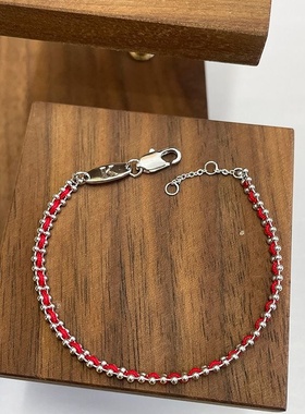 不掉色~高级感复古红绳手链气质新款时尚流行小众闺蜜本命年招财