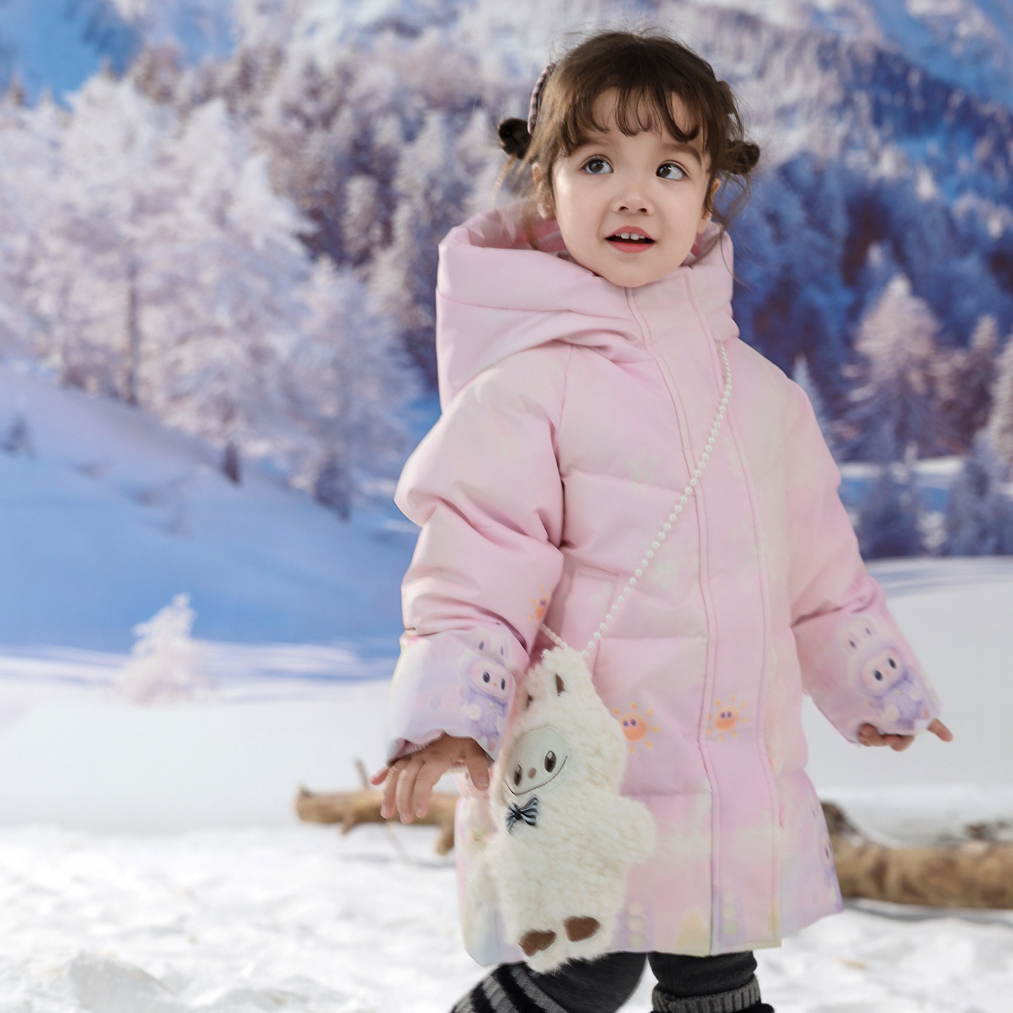 巴童巴拉布布儿童羽绒服女童2025新款冬季加厚保暖小童中长款外套,淘宝优惠券,粉丝福利购,淘宝优惠卷