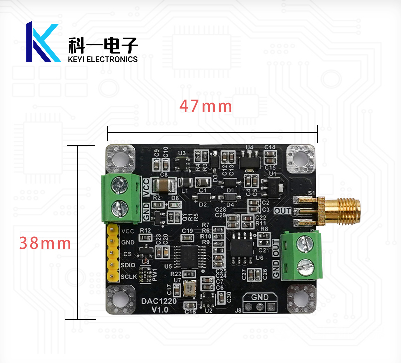 DAC1220模块 20位高精度DAC数模转换器模块 可调±10V输出SPI通信 - 图2