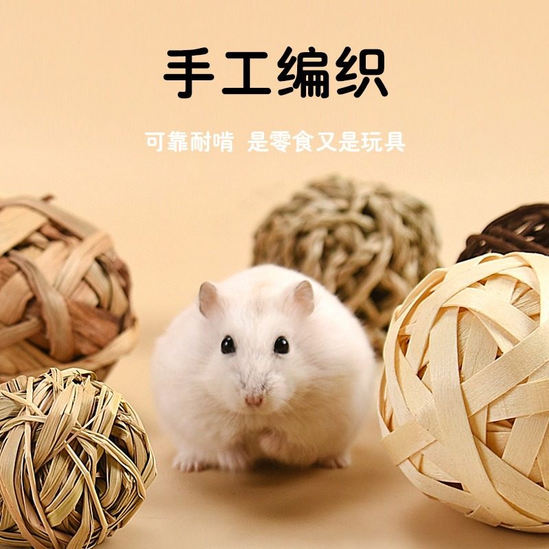仓鼠解闷玩具藤球草编球金丝熊龙猫豚鼠磨牙啃咬草球造景用品大全,淘宝优惠券,粉丝福利购,淘宝优惠卷