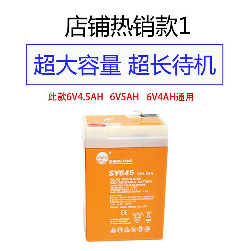 阳晟4伏电子秤蓄电池SY450 4v4ah SY645 6v5ah通用电瓶吊秤台秤称 - 图0