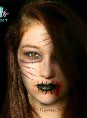 Halloween face stickers, tattoo stickers万圣节脸贴恐怖纹身贴