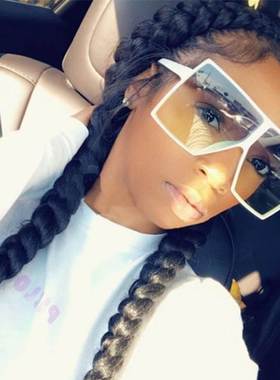 очки женски欧美方形太阳镜墨镜glasses women