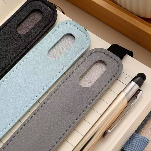 电容笔防丢保护套适用applePencil1/2代弹力松紧带皮革笔套ipad平板华为mpencil1通用电容笔触控笔防刮收纳袋 - 图3