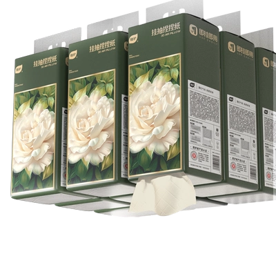 植护山茶花悬挂式抽纸整箱餐巾纸抽家用实惠装厕纸擦手卫生纸巾