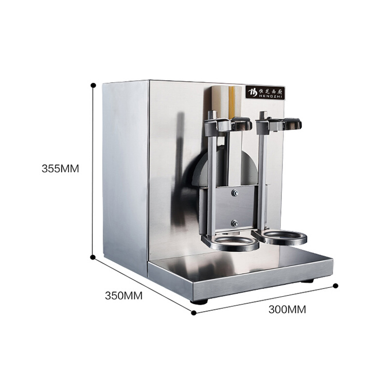 商用奶茶双头摇摇机加厚不锈钢奶茶设备定时摇酒器自动雪克摇杯机-图0
