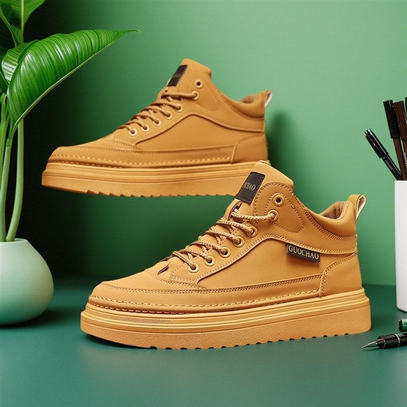 马丁秋季男鞋新款高帮厚底帮工鞋子潮流百搭厚底男士休闲皮鞋靴子,淘宝优惠券,粉丝福利购,淘宝优惠卷