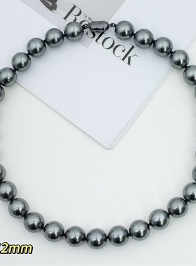 【幽绿】 人造大溪地仿拉贡黑珍珠 串链 珍珠项链