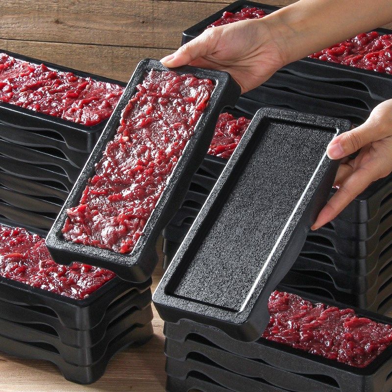 密胺盘子黑色火锅餐具菜盘摆盘餐盘鲜切牛肉专用盘烤肉碟配菜肉盘,淘宝优惠券,粉丝福利购,淘宝优惠卷