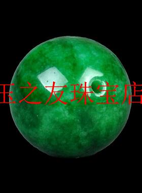 祖母绿翡翠色干青散珠玉珠玉石帝王绿干青项链手链隔珠配件珠配饰