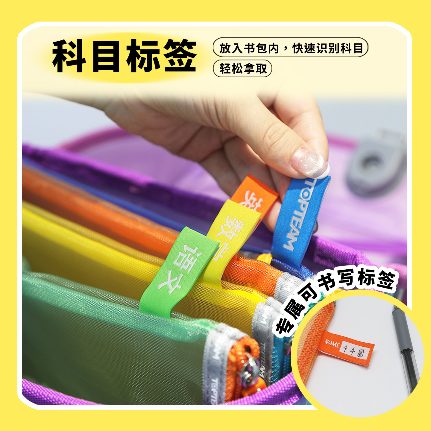 麦思考中小学生A4学科袋大容量科目分类袋网纱资料袋,淘宝优惠券,粉丝福利购,淘宝优惠卷