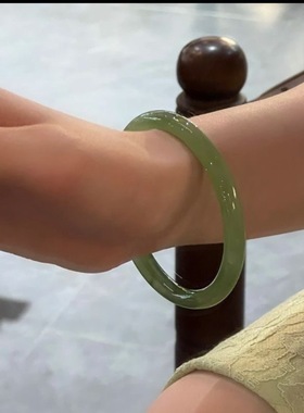 新中式8mm青梅绿茶古风手镯首饰简约高级闺蜜国风手镯2024年新款