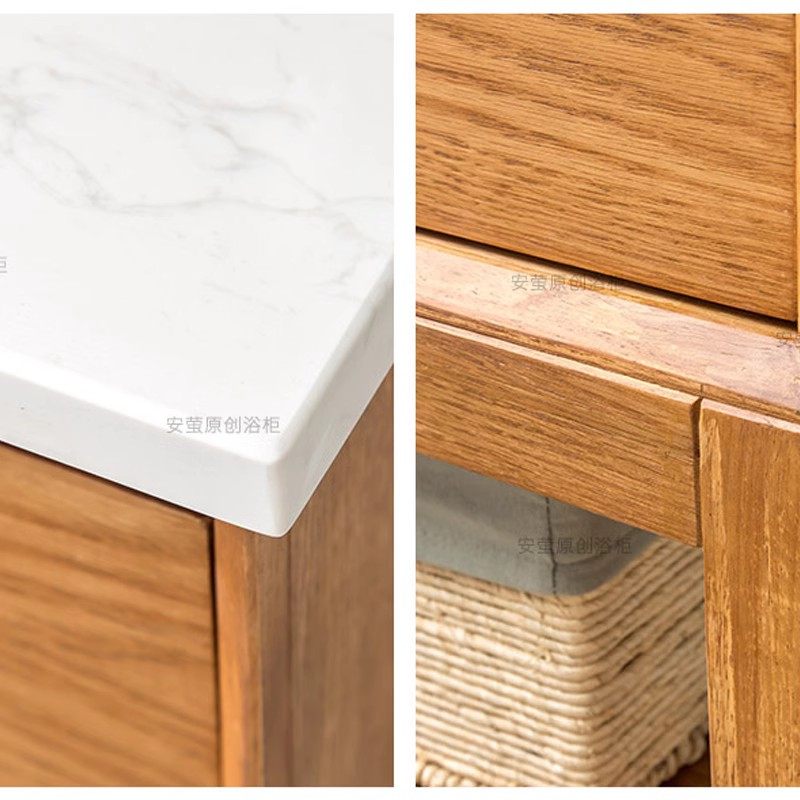 日式原木色浴室柜北欧实木卫生间洗手脸面池盆组合落地洗漱台定制,淘宝优惠券,粉丝福利购,淘宝优惠卷