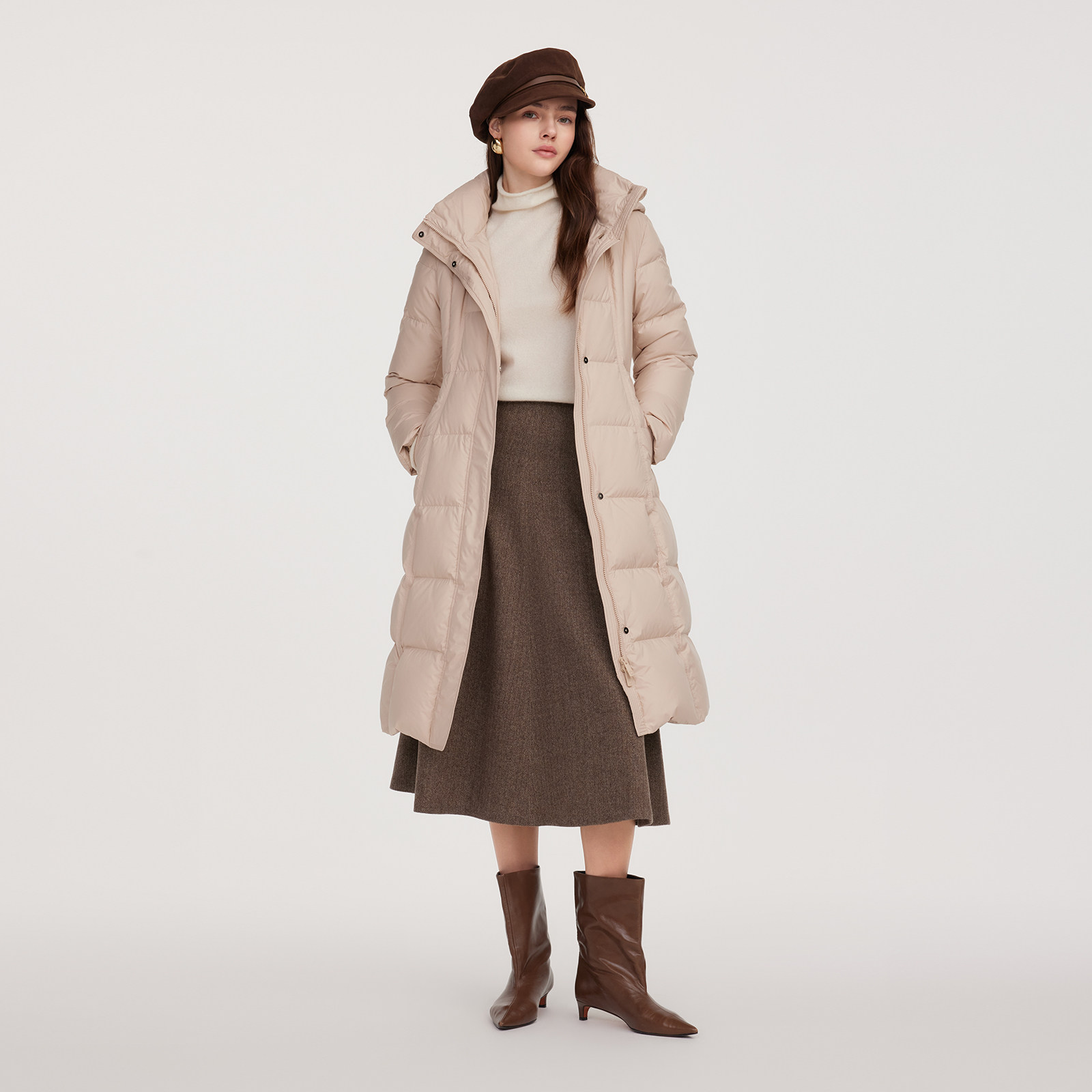 歌莉娅冬季新品可水洗羊毛八片裙伞裙1EDL2D11B,淘宝优惠券,粉丝福利购,淘宝优惠卷