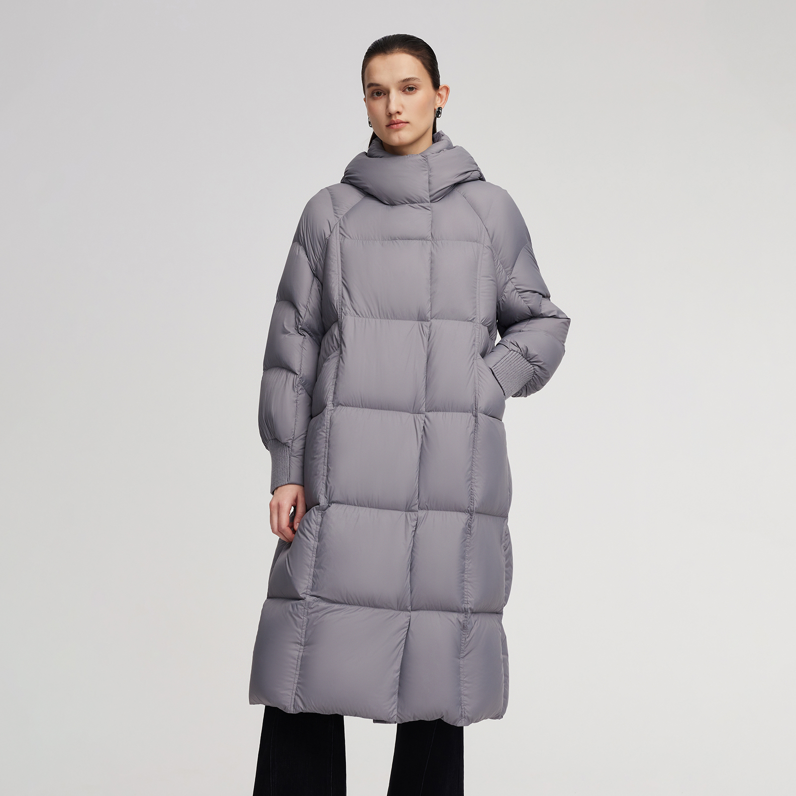 歌莉娅冬季新品连帽超轻羽绒鹅绒服1ENC8D130 - 图0