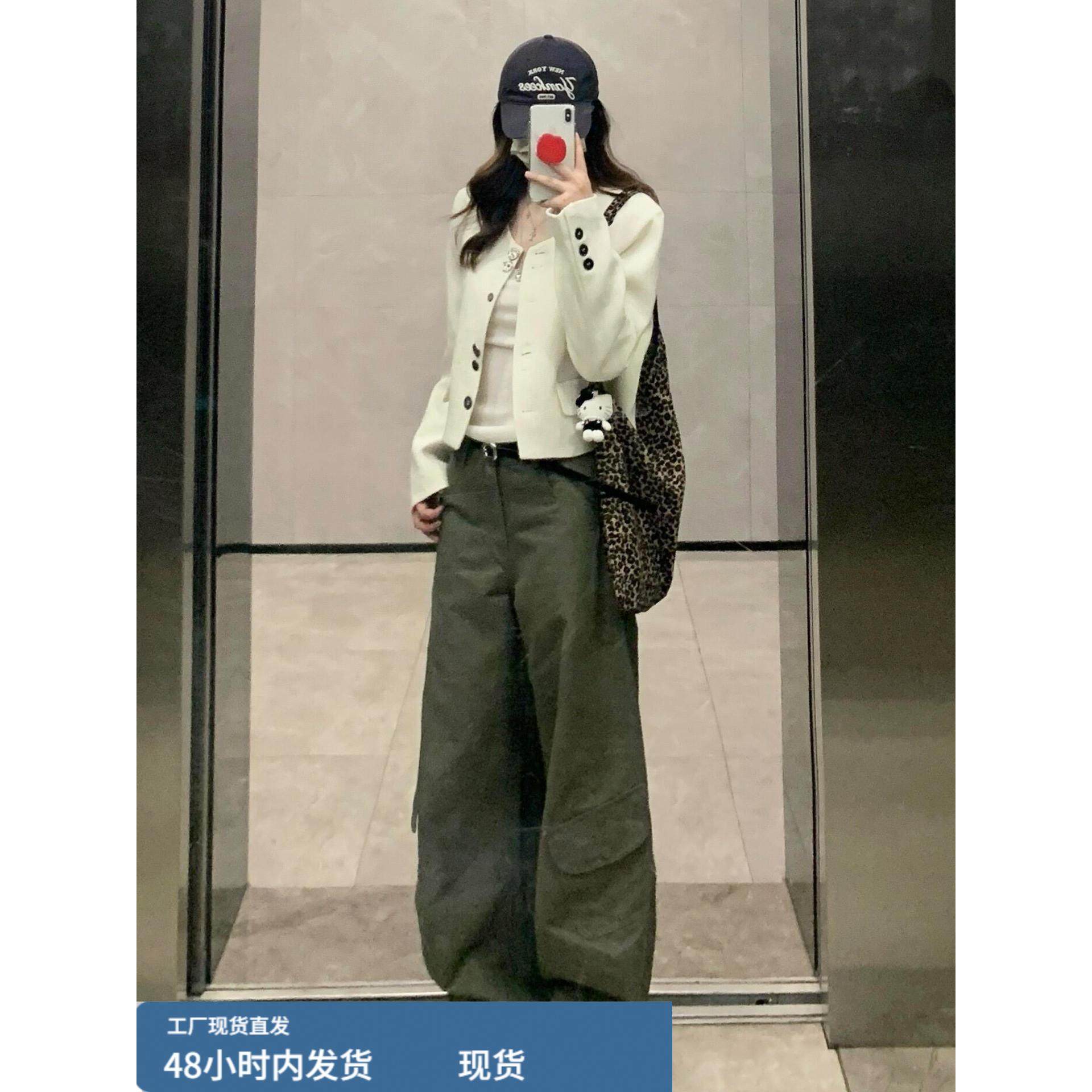 白色小香风短款外套女2025春秋季新款韩系独特漂亮巨好看夹克上衣,淘宝优惠券,粉丝福利购,淘宝优惠卷