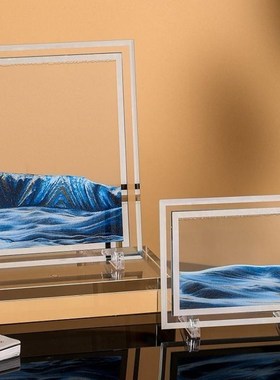 创意3D流沙画摆件艺术沙u漏客厅酒柜电视柜办公室轻奢装饰品礼物