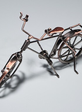 复古手工铁艺摩托车模型摆件客厅酒柜电L视柜装饰品创意家居摆设