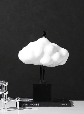 简约现代家居创h意艺术软装饰品样板房间玄关电视柜人物雕塑摆件