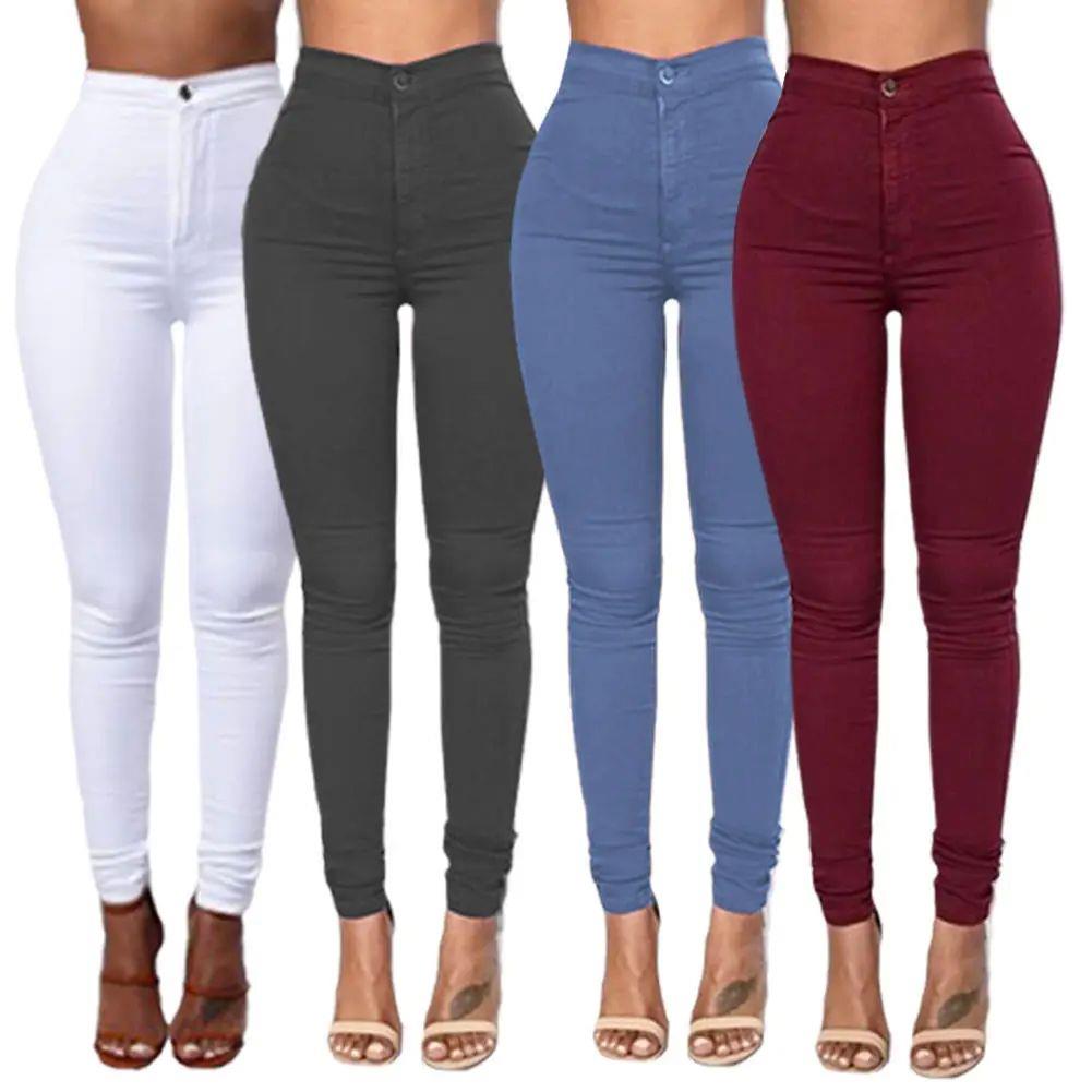 HOT SALE Women Denim Skinny Jeggings Pants High Waist Stch - 图2