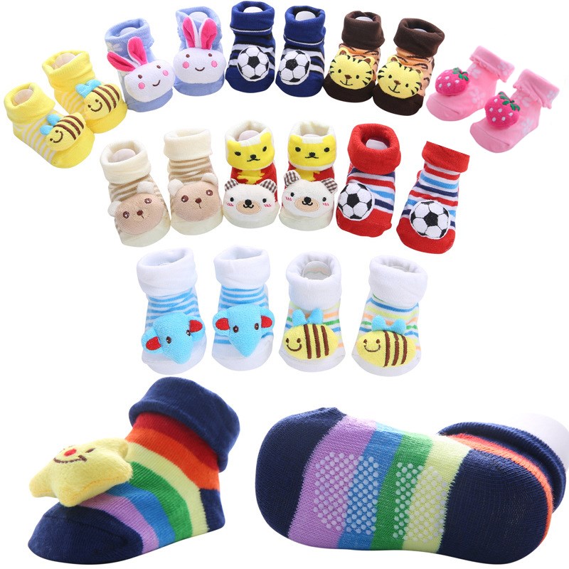 3 Pairs/lot Newborn Baby Socks Infant Cotton Socks Baby - 图0