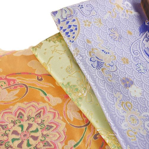 名家仿宋锦带背胶布料20cm布头手工diy材料用于胸针吊坠发夹X48 - 图3