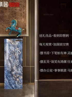 东方美学丨青铜色马摆件