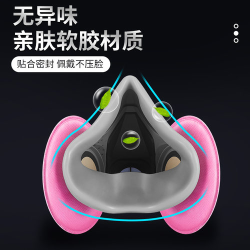 2091CN过滤棉防工业粉尘圆形粉红滤芯加厚款配合6200防尘面具专业 - 图2