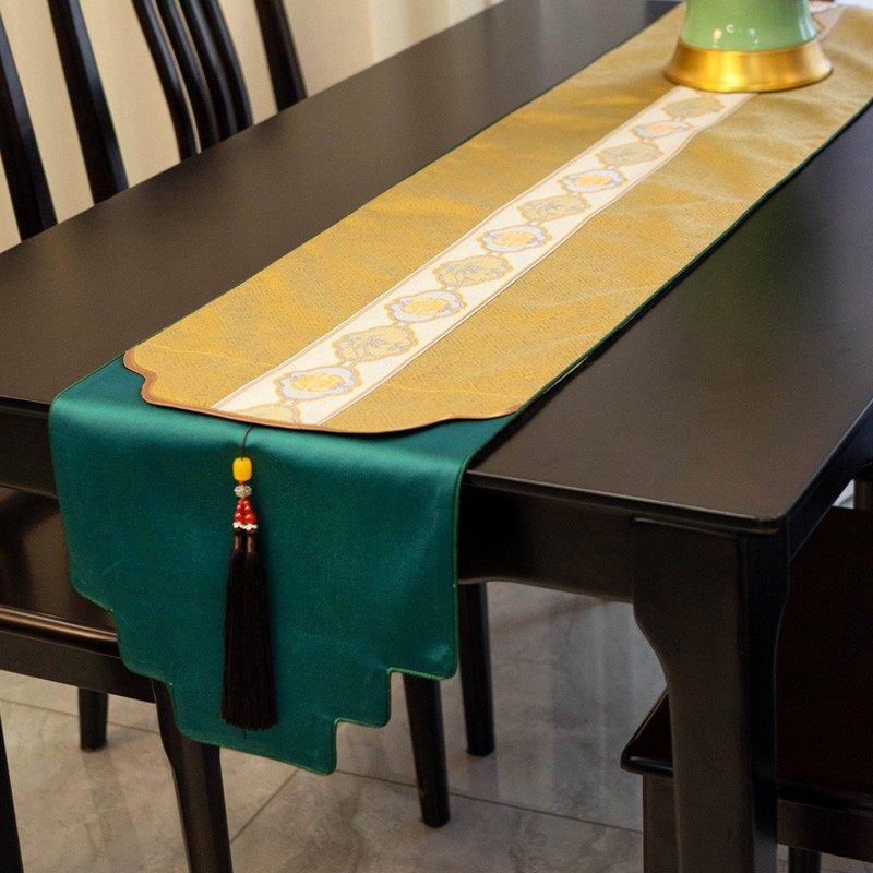 金色桌旗中式禅意新中式茶席长条茶旗轻奢茶几电视柜客厅餐桌桌布,淘宝优惠券,粉丝福利购,淘宝优惠卷