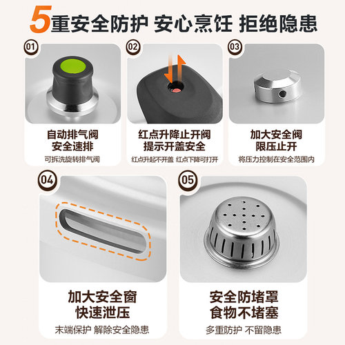 苏泊尔高压锅家用迷你安全压力锅小型官方正品燃气明火专用高压煲 - 图1