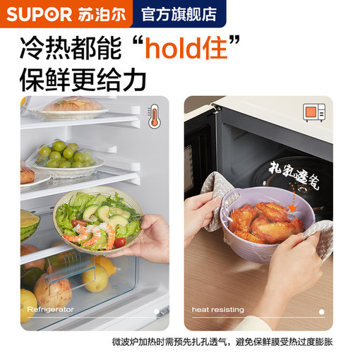 苏泊尔点断式保鲜膜家用食品级冰箱微波炉专用厨房耐高温手撕冷冻 - 图1