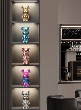 暴力熊高档酒柜装饰品摆件客厅电视柜餐柜展示柜子轻奢家居套装